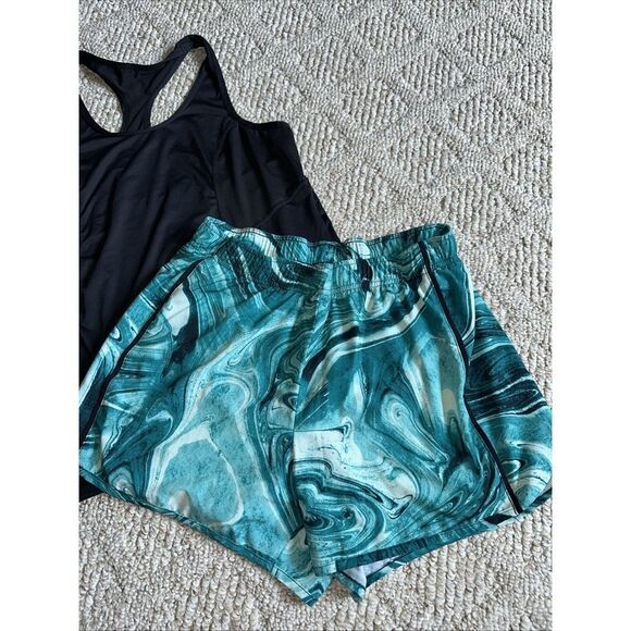 Womens Xersion Essential Performance Activewear Racerback Tank & Shorts‎ Medium - Picture 2 of 5